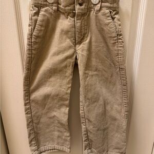 Janie and Jack Beige Corduroy Trousers - 2 pairs